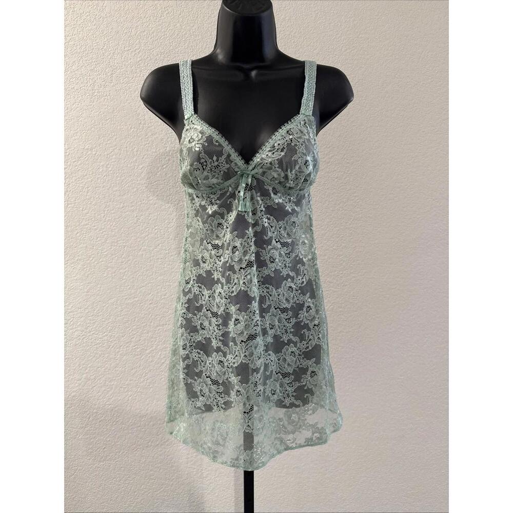 Mint Green Aubade Lace Babydoll Lingerie (Size S*)